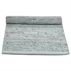 Rug Solid læder tæppe i Limestone i 60 x 90 cm.